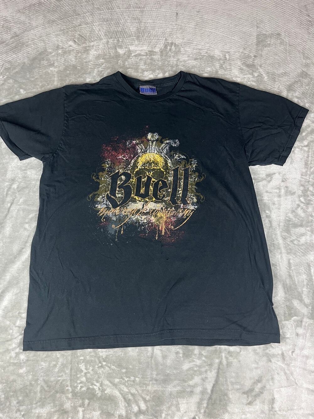 Buell American Motorcycles Vintage Graphic Tee Black L
